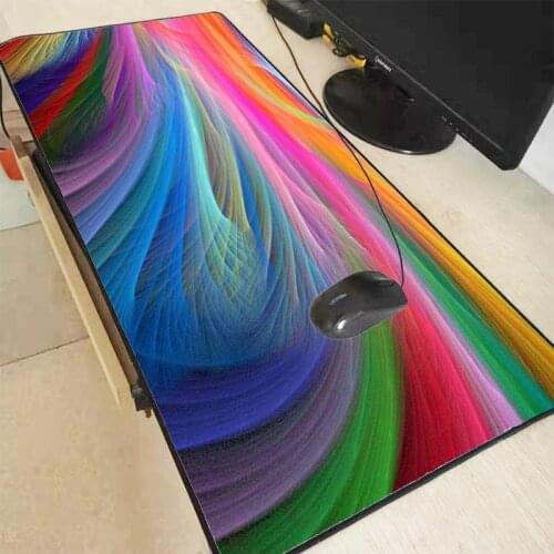 Mairuige Wallpaper Colorful Extra Large Mouse Pad Mousepad Anti-slip Natural Rubber Gaming Mouse Mat with Locking Edge for CSGO