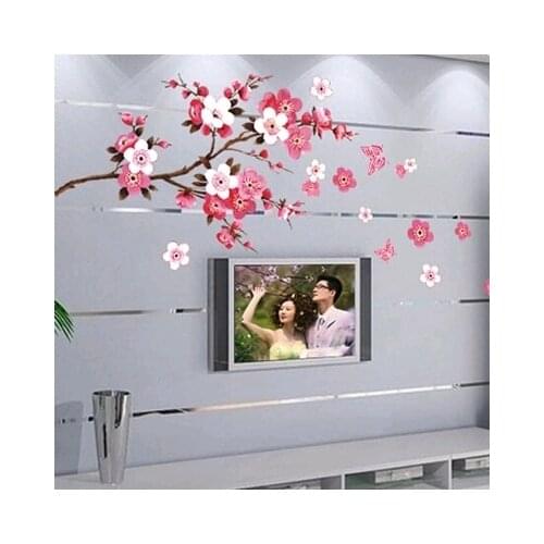 Plum Blossom Sitting Room Adornment Inside The Bedroom Of Children Room Sofa Tv Setting Can Remove 2021