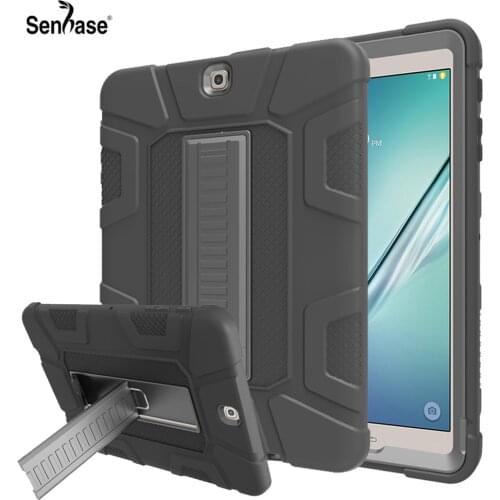 For Samsung Galaxy Tab S2 9.7 inch T810 T813 T815 T819 Case Kids Safe PC Silicon Hybrid Anti-fall Shockproof Stand Tablet Cover