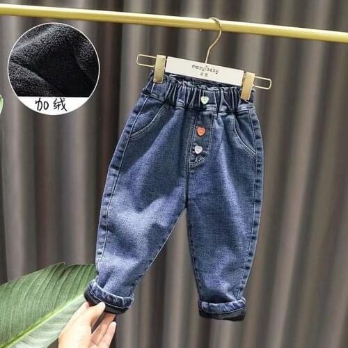 Baby Girls Jeans Denim Pants For Girls Elastic Waist Kids Jeans spring Autumn Novelty Clothes For Infant Girls Trousers