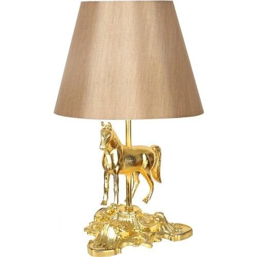 Vinner Horse Figured Gold Plated Decorative Lampshade Mataro