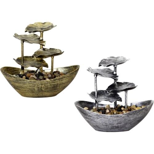 Feng Shui Waterfall Fountain Desktop Indoor Fountain Relaxation Waterfall Home Decor Ornaments for Relaxation, Meditation