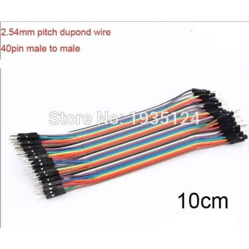 Good quality 2.54mm spacing pitch 40pin Dupont Jumper Wire Cable 10cm male to male 1p-1p For Arduino