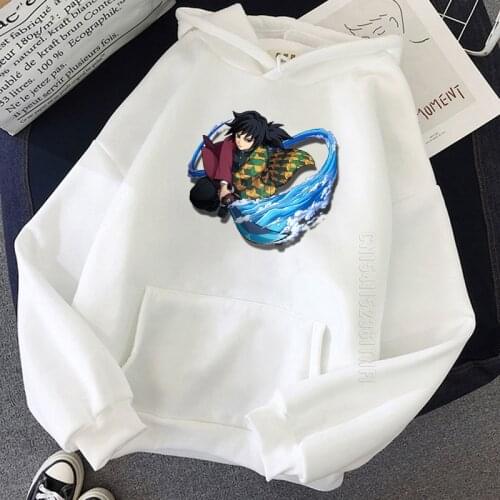 Giyu Tomioka Demon Slayer Hoodies Men And Women Oversize Daily Casual Round Neck Long Sleeve Loose Student Plus Pullover Hoodie