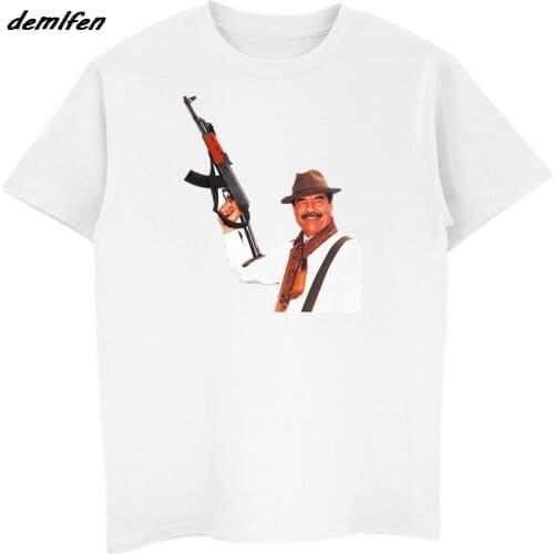 Saddam Hussein AK-47 Print T-shirt 41 Shirt Iraq Army Armed Forces T Shier Men Short Sleeve O-neck Shirt Cool Tees Tops