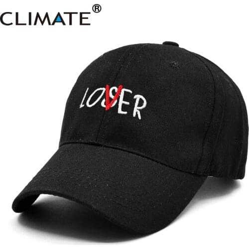 CLIMATE Lover Loser Cap Losers Club Black Cool Cap Hat Men Women It Inspired Black Cotton Baseball Cap Hat for Men Women Youth