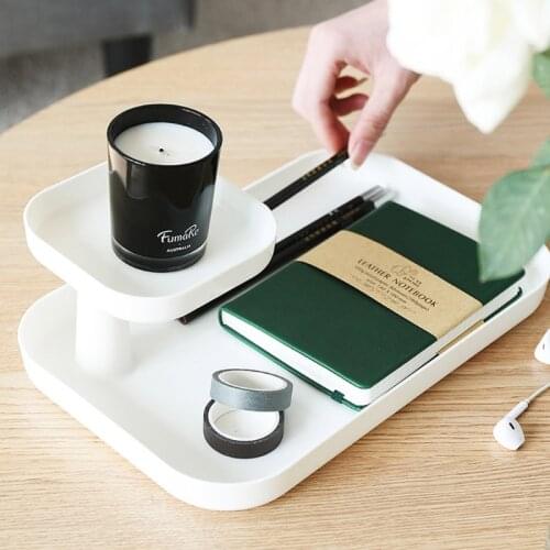 Creative Desk Organzier Container Jewelries Display Holder Tray Makeup Storage Case Desk Storage Holder Skincares Holder