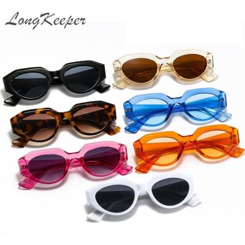 LongKeeper 2021 Cat Eye Sun Glasses Women Luxury Brand Travel Small Triangle Sunglasses Men Vintage Oculos Lunette De Soleil