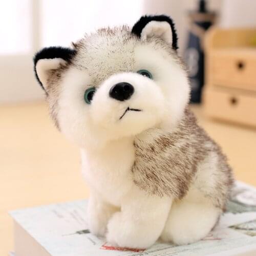 Kawaii childrens birthday gift cute Husky Dog Plush Doll animal simulation toys