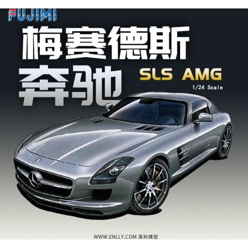 1/24 Fujimi Plastic Assembled Car Model Toy BENZ SLS AMG Static Model DIY Model Kit #12392