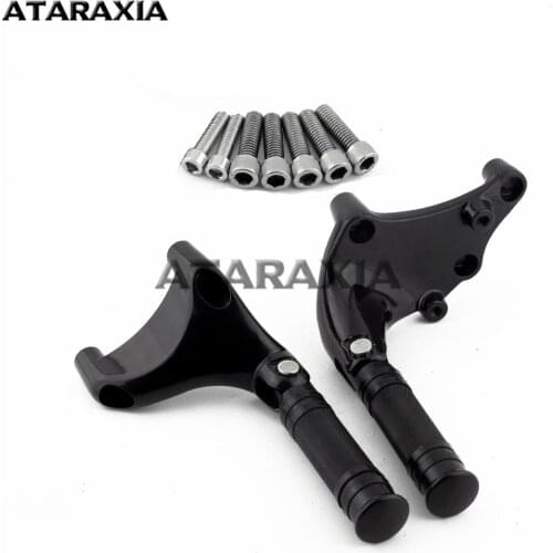 Motorcycle Rear Passenger Foot Pegs Mount Black Pedal Footrests For Harley Sportster Iron 883 1200 XL 48 72 SuperLow 2014-2019