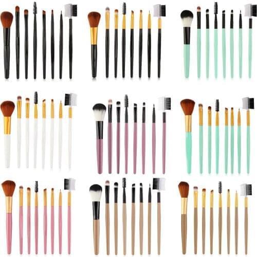 8Pcs/Set Makeup Brush Foundation Powder Eye Shadow Eyeliner Lip Eyelash Make Up Brush Set Cosmetic Tool Shader Synthetic Hair