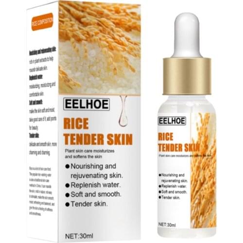 30ml Anti Aging Face Fine Lines Acne Essence White Rice Serum Face Whitening Moisturizing Essence Anti Wrinkle Skin Care