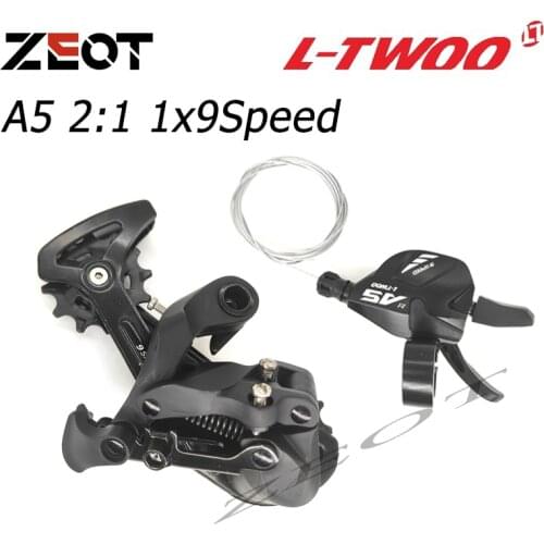 LTWOO A5 2:1 1X9 9 Speed Derailleurs Trigger Groupset 9S 9V Shifter Lever 9 Speed Rear Derailleur Switches Compatible Shimano