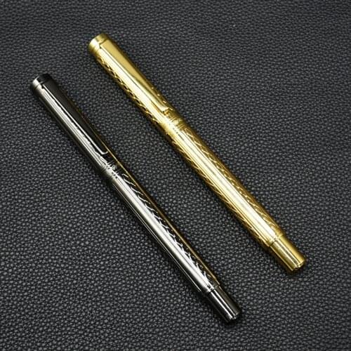 10Pcs High Quality Luxury Fountain Pen 0.5mm standard caneta tinteiro Gold F Nib Converter Pen Ink Pens Business Signing Pen