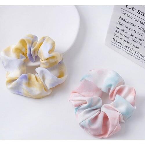 Chiffon Hair Ring Scrunchies Women Elastic Rubber Hair Bands Girls Solid Ponytail Holder Hair Ties Rope Hair Accessories