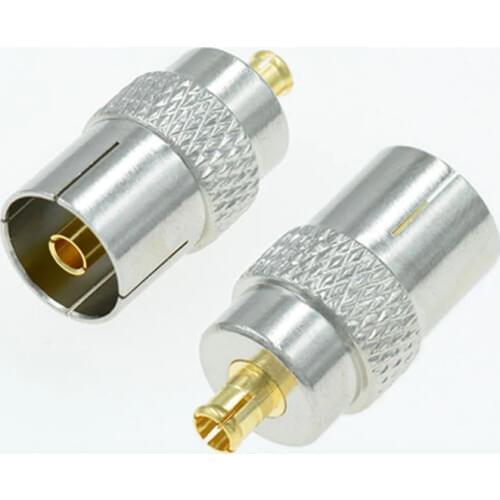 MCX Male Plug To IEC DVB-T TV Female Adapter For RTL2832U R820T TV Tuner