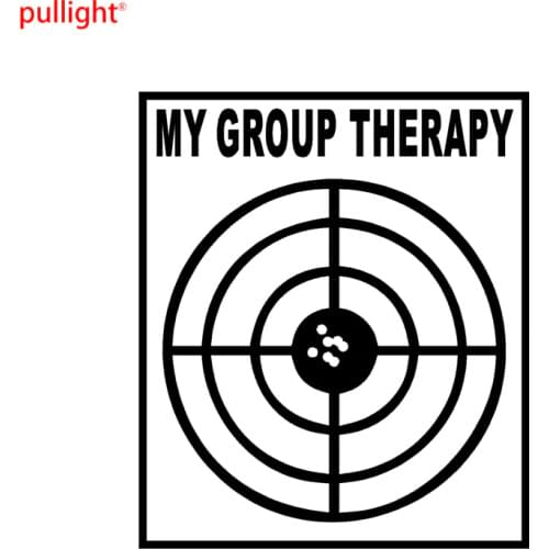 My group therapy vinyl decal sticker car window funny rifle pistol ammo