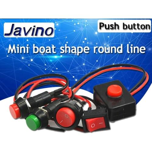 Push button switch waterproof small car circuit wire speaker electrical mini boat shape round line