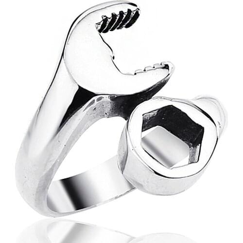 Stainless steel wrench stainless steel ring punk popular fashion jewerlry