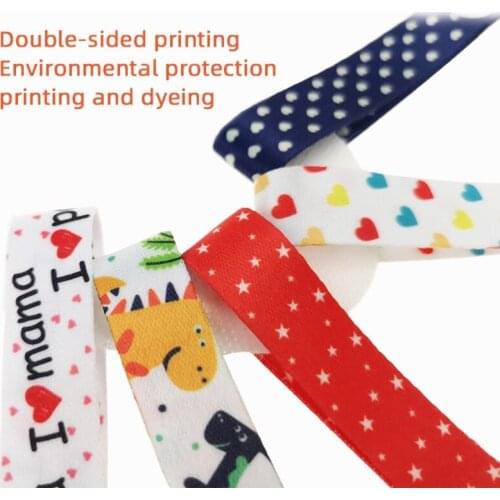 14pcs/pack Double-sided Printing Mouth Mask Lanyard Hanging Neck Windproof Face Mask Extension Rope Facemask Holder E56C