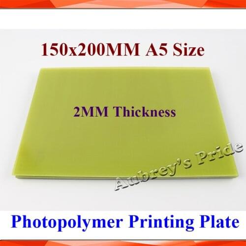 2MM Thickness 150x200MM A5 Size Water Washable Pad Printing Hot Foil Stamping CliChe Making UV Exposure Photopolymer Plate Mold