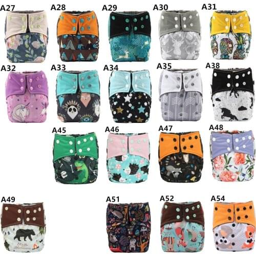 30 ALL IN ONE Charcoal Bamboo Baby Cloth Diapers Nappies Washable Sewn Insert Double Gusset AIO Night Heavy