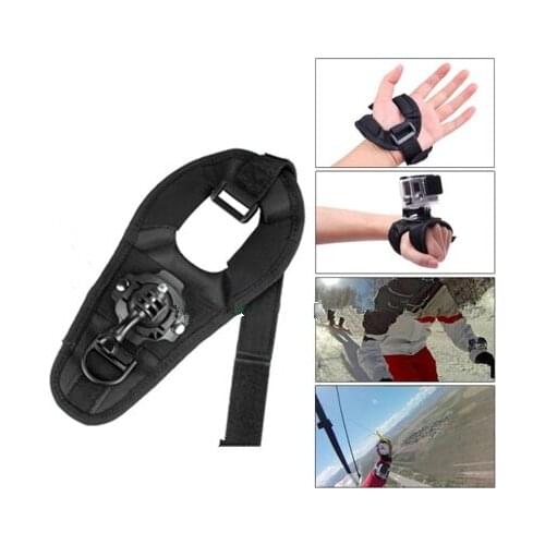 For Gopro Accesories 360 Degree Rotating Wrist Strap Hand Mount with Thumb Screw for Gopro Hero 6 5 4 3+ SJ4000 H9 accessories