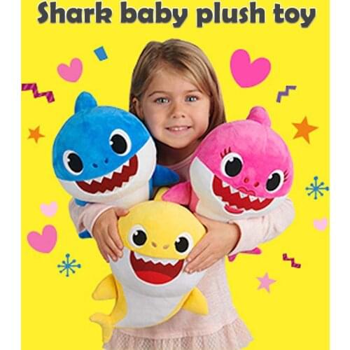Baby Singing Sharking Plush Enjoyfeel Soft Music Sound Baby Doll Cartoon Stuffed Plush Toys Singing English Song for Boy Girl