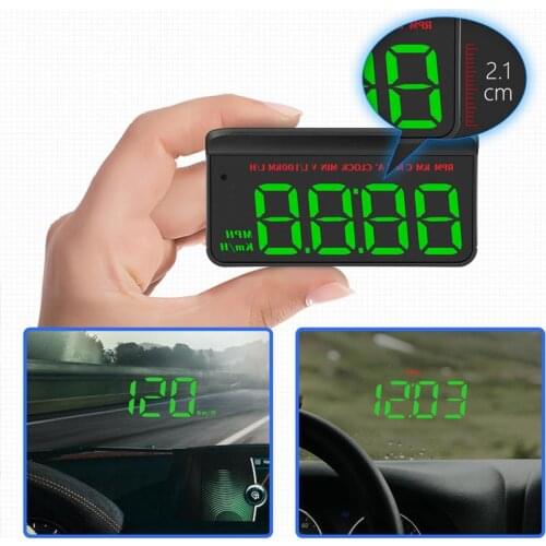 Car HUD Head-Up Display Car-Styling OBD2 Overspeed Warning Windshield Projector Alarm System Universal Auto
