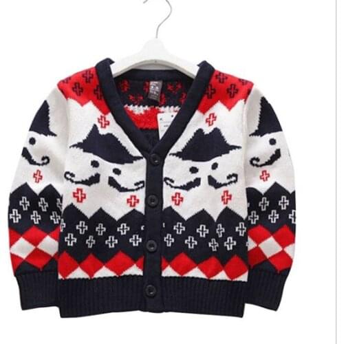 Childrens sweater v-neck cardigan sweater coat