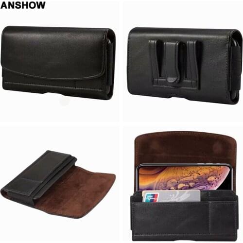 Horizontal Sheep Leather Case For Iphone XR XS MAX 10 X 8 7 6 5 5S Galaxy S9 S8 Note 9 8 P20 Pro Hip Clip Holster 40PCS