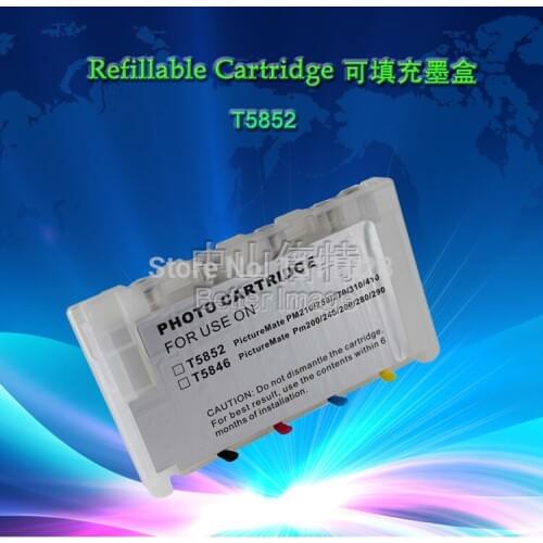 INK WAY 2 PACK of t5852 Refillable ink cartridge for Epson PictureMate PM210 PM250 PM270 PM215 PM235 PM310 with ARC chip
