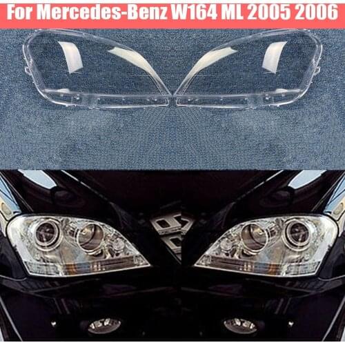 Car Headlight Cover for Mercedes-Benz W164 ML 2005 2006 Headlamp Lens Replacement Auto Shell