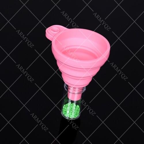 Mini foldable silicone portable funnel Diamond Painting Accessories Bead Container Diamond Embroidery Environmental protectTool