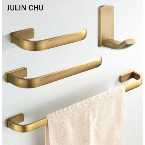 Bronze Bathroom Accessories Set Antique Brass Brushed Toilet Paper Roll Holder Bath Towel Rail Ring Wall Mounted Robe Coat Hook