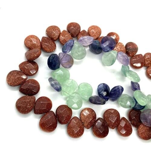 Natural Stone Malachite Powder Crystal Drop Shape Is Used To Make Ladies Charm Necklace Bracelet Jewelry Accessory Creative Gift