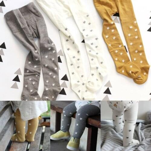 1-6Y Autumn Winter Newborn Toddlers Kids Baby Girls Boys Leggings Star Print Cotton Thin Pantyhose Stockings