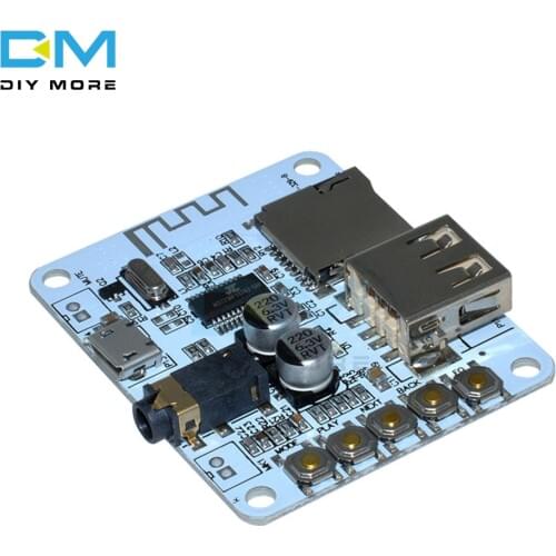 Bluetooth Audio Receiver board with USB TF card Slot decoding playback preamp output A7-004 5V 2.1 Wireless Stereo Music Module