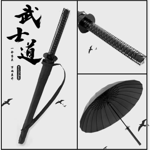 Cool Windproof Umbrella Self Defense Samurai Sword Umbrella Katana Japanese Outdoor Guarda Chuva Household Merchandises BL50CS