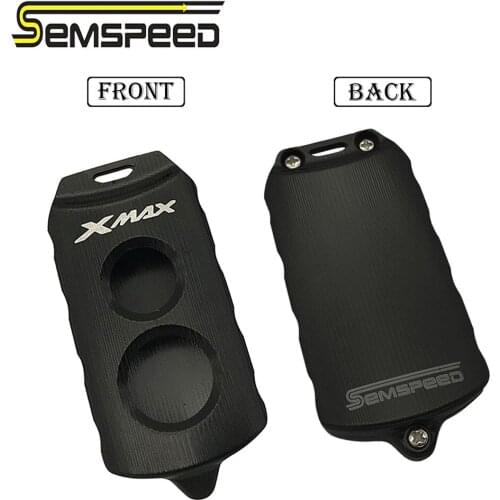 SEMSPEED CNC Motorcycle 3D Remote Control Keychain Key Head Case Cover For YAMAHA XMAX300 XMAX125 XMAX250 400 QBIX125 2017-2020