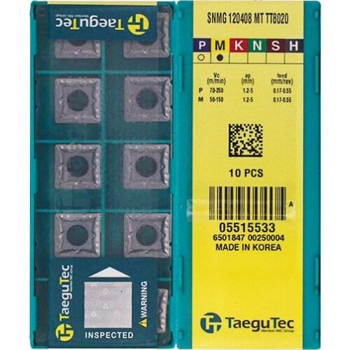 SNMG120408-MT TT8020 100% Original TAEGUTEC carbide insert with the best quality 10pcs/lot free shipping