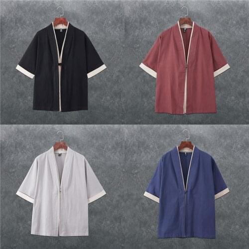 Traditional Chinese Clothing for Men Tops Wu Tang Clan Kung Fu Outfit WuShu Hanfu Linen Tang Suit Adult Asian Coat