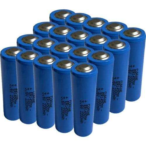 20PCS LS14500 ER14505M AA 3.6V 2200mAh lithium battery for facility equipment spare generic lithium batteries primary battery