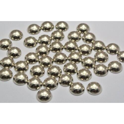 200 Gold Tone Metallic Acrylic Round Dome Studs 6mm No Hole Cell Phone Deco