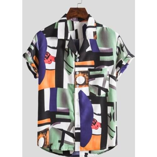 Brand Summer Hawaiian Shirt Mens Plant & Leaf Print Light Designer Mens Breathable Male Beach Casual Shirts