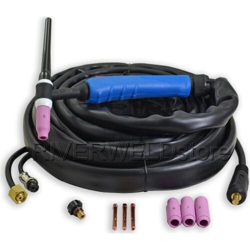 WP-17K-25-2E TIG Torch Complete Fission 25 Feet 7.6 Meters Gas Cooled