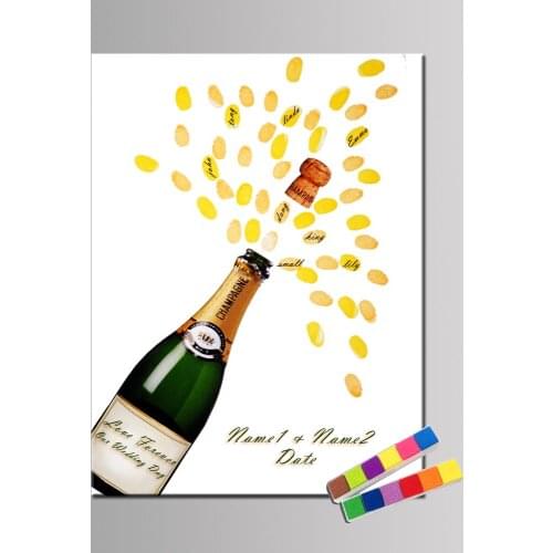 Enterprise Annual Conference Fingerprint Signature Guest Book DIY Summer Beer Festival Party Favor Customized Canvas Paintings
