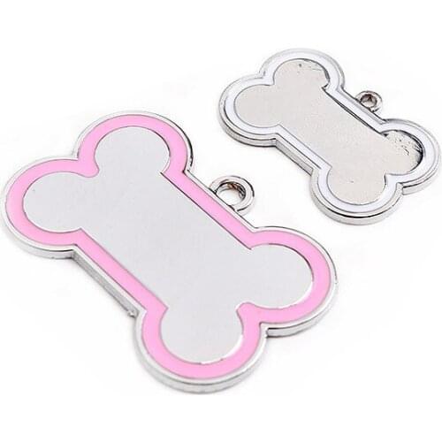 Cat Dog ID Tag Free Engraving Dog Collar pet Charm Pet name pendant Bone Necklace Collar Puppy cat collar accessory