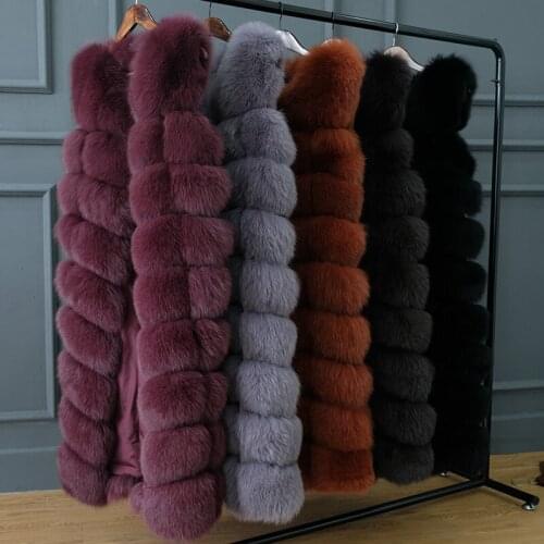 JKP new Natural Real Fox fur vest Natural fur coat for female coat long vest fur coats coat fox vest